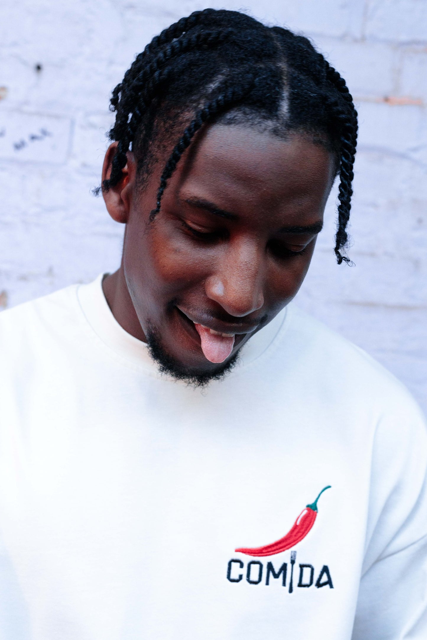 Oversized Embroidered Red Chilli Tee